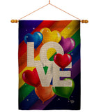 Love Mean Pride - Support Inspirational Vertical Impressions Decorative Flags HG192602 Made In USA