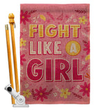 Fight Like Girl - Support Inspirational Vertical Impressions Decorative Flags HG192627 Made In USA