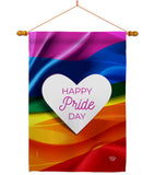 My Heart With Pride - Support Inspirational Vertical Impressions Decorative Flags HG192695 Made In USA