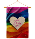 My Heart With Pride - Support Inspirational Vertical Impressions Decorative Flags HG192695 Made In USA