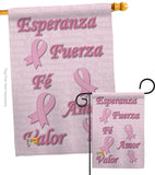 Esperanza, Fé, Valor - Support Inspirational Vertical Impressions Decorative Flags HG115080S Made In USA