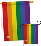 Rainbow - Support Inspirational Vertical Impressions Decorative Flags HG115100 Made In USA