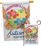 Understand Autism Awareness - Support Inspirational Vertical Impressions Decorative Flags HG115131 Made In USA