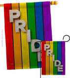 Rainbow Pride - Support Inspirational Vertical Impressions Decorative Flags HG115177 Made In USA