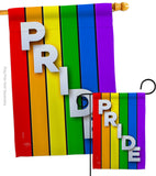 Rainbow Pride - Support Inspirational Vertical Impressions Decorative Flags HG115177 Made In USA