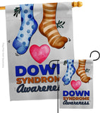 Down Syndrome Awareness - Support Inspirational Vertical Impressions Decorative Flags HG115215 Made In USA