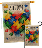 Support Autism Day - Support Inspirational Vertical Impressions Decorative Flags HG115221 Made In USA