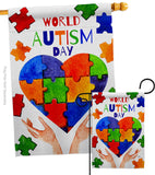 Autism Day - Support Inspirational Vertical Impressions Decorative Flags HG115232 Made In USA