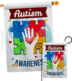 Hope for Autism Awareness - Support Inspirational Vertical Impressions Decorative Flags HG137047 Made In USA