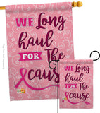 Pink Ribbon - Support Inspirational Vertical Impressions Decorative Flags HG137064 Made In USA