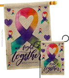 World Cancer Day - Support Inspirational Vertical Impressions Decorative Flags HG137405 Made In USA