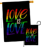 Love Is Love - Support Inspirational Vertical Impressions Decorative Flags HG137520 Made In USA