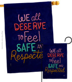 Deserve Respected - Support Inspirational Vertical Impressions Decorative Flags HG137532 Made In USA