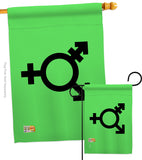 Israeli transgender and genderqueer - Support Inspirational Vertical Impressions Decorative Flags HG148011 Made In USA