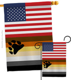 US Bear Brotherhood - Support Inspirational Vertical Impressions Decorative Flags HG148029 Made In USA