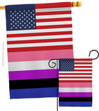 US Genderfluidity Pride - Support Inspirational Vertical Impressions Decorative Flags HG148033 Made In USA