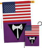 US Labrys Pride - Support Inspirational Vertical Impressions Decorative Flags HG148037 Made In USA