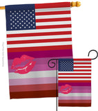 US Lipstick lesbian - Support Inspirational Vertical Impressions Decorative Flags HG148039 Made In USA