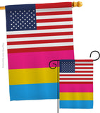 US Pansexual pride - Support Inspirational Vertical Impressions Decorative Flags HG148043 Made In USA