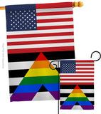 US Straight Allies For Equality - Support Inspirational Vertical Impressions Decorative Flags HG148048 Made In USA