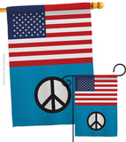 US Peace - Support Inspirational Vertical Impressions Decorative Flags HG148051 Made In USA