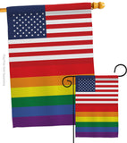 US Rainbow - Support Inspirational Vertical Impressions Decorative Flags HG148052 Made In USA