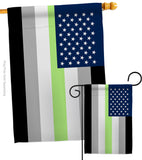 US Agender Pride - Support Inspirational Vertical Impressions Decorative Flags HG148643 Made In USA