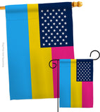 US Pansexual pride - Support Inspirational Vertical Impressions Decorative Flags HG148658 Made In USA