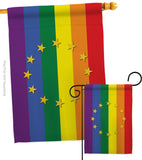 European Union Pride - Support Inspirational Vertical Impressions Decorative Flags HG148671 Made In USA