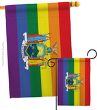 New York Pride - Support Inspirational Vertical Impressions Decorative Flags HG148681 Made In USA