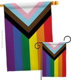 Progress Pride - Support Inspirational Vertical Impressions Decorative Flags HG148685 Made In USA