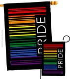 Pride Barcode - Support Inspirational Vertical Impressions Decorative Flags HG148686 Made In USA