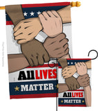 All Lives Matter - Support Inspirational Vertical Impressions Decorative Flags HG170016 Made In USA