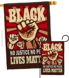 No Justice No Peace - Support Inspirational Vertical Impressions Decorative Flags HG170018 Made In USA