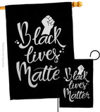 BLM Solidarity - Support Inspirational Vertical Impressions Decorative Flags HG170054 Made In USA