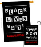 Justice For BLM - Support Inspirational Vertical Impressions Decorative Flags HG170059 Made In USA