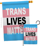 Pride Trans Lives Matter - Support Inspirational Vertical Impressions Decorative Flags HG170128 Made In USA