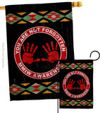 MMIW Awareness - Support Inspirational Vertical Impressions Decorative Flags HG170216 Made In USA