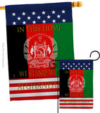 This Home Afghanistan - Support Inspirational Vertical Impressions Decorative Flags HG170218 Made In USA