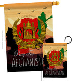 Afghanistan We Pray - Support Inspirational Vertical Impressions Decorative Flags HG170222 Made In USA