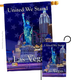 Untied We Stand Las Vegas - Support Inspirational Vertical Impressions Decorative Flags HG192040 Made In USA