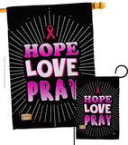Love for Pink Ribbon - Support Inspirational Vertical Impressions Decorative Flags HG192072 Made In USA
