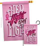 Her Fight is My Fight - Support Inspirational Vertical Impressions Decorative Flags HG192328 Made In USA