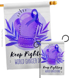 Keep Fighting - Support Inspirational Vertical Impressions Decorative Flags HG192418 Made In USA