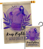 Keep Fighting - Support Inspirational Vertical Impressions Decorative Flags HG192418 Made In USA