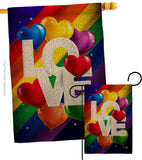 Love Mean Pride - Support Inspirational Vertical Impressions Decorative Flags HG192602 Made In USA