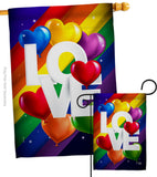 Love Mean Pride - Support Inspirational Vertical Impressions Decorative Flags HG192602 Made In USA