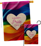 My Heart With Pride - Support Inspirational Vertical Impressions Decorative Flags HG192695 Made In USA