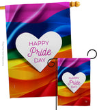 My Heart With Pride - Support Inspirational Vertical Impressions Decorative Flags HG192695 Made In USA