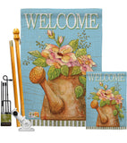 Welcome Watering Can - Sweet Home Inspirational Vertical Impressions Decorative Flags HG100051 Made In USA